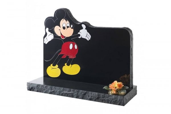 Polished Rustic Black with hand painted Mickey Mouse