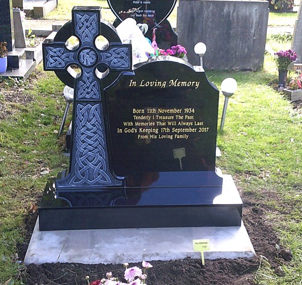The Celtic memorial headstone